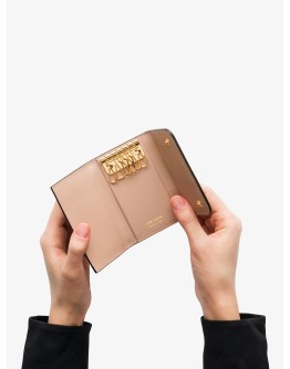 Saffiano keychain with bow