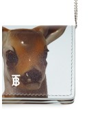 Deer Motif Leather Card Case with Detachable Strap