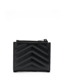 quilted logo plaque wallet