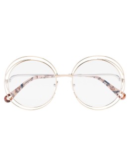round-frame double-wire glasses