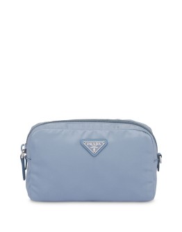 logo plaque makeup bag