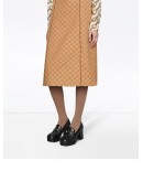 Leather platform loafer with Horsebit