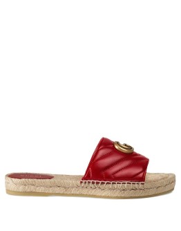 Leather espadrille sandal