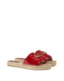 Leather espadrille sandal