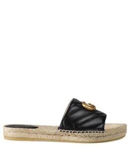 Leather espadrille sandal