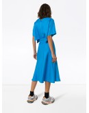 high-neck midi dress