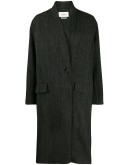 oversized single-breasted coat