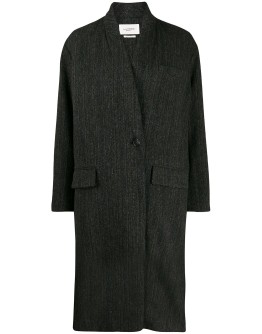 oversized single-breasted coat