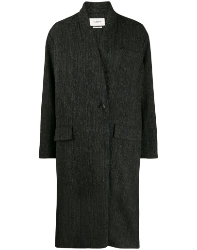 oversized single-breasted coat