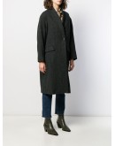 oversized single-breasted coat