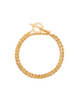 Rope polished gold vermeil bracelet