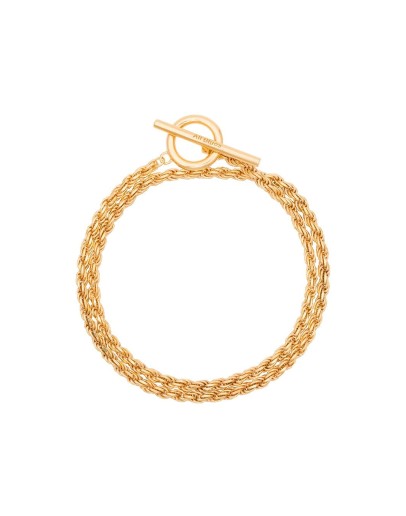Rope polished gold vermeil bracelet