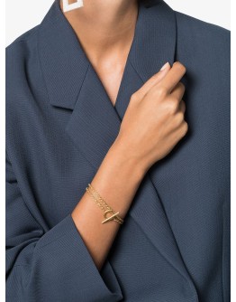 Rope polished gold vermeil bracelet