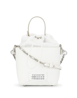 number logo patch bucket bag