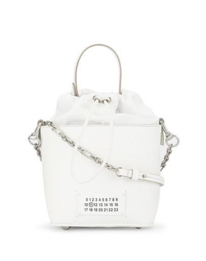 number logo patch bucket bag