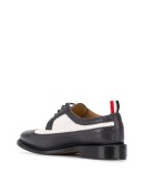 panelled pointed-toe brogues