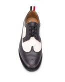 panelled pointed-toe brogues