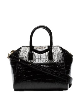 mini Antigona croc-effect tote bag