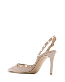 Rockstud slingback pumps
