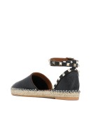 Rockstud double flat espadrilles