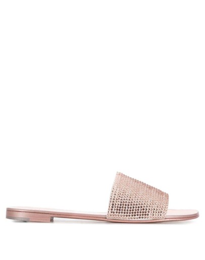 metallic sandals