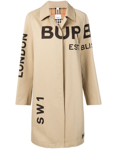 Horseferry logo print car coat