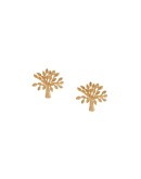 logo tree stud earrings