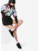 oversized-sole velvet sneakers