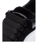 oversized-sole velvet sneakers