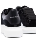 oversized-sole velvet sneakers