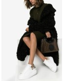 Oversized contrast heel counter sneakers