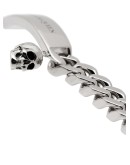 skull-charm chain-link bracelet