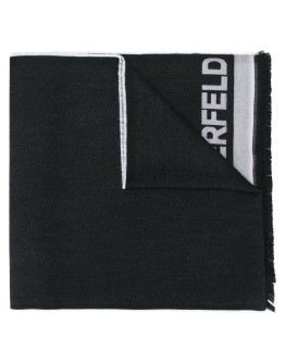 logo print scarf