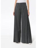 check pleated tailored trousers