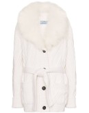 cashmere fur-trimmed cardigan