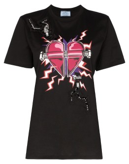 Heart-print T-shirt