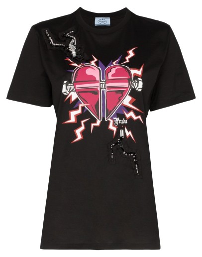 Heart-print T-shirt