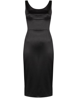Duchess fitted midi dress