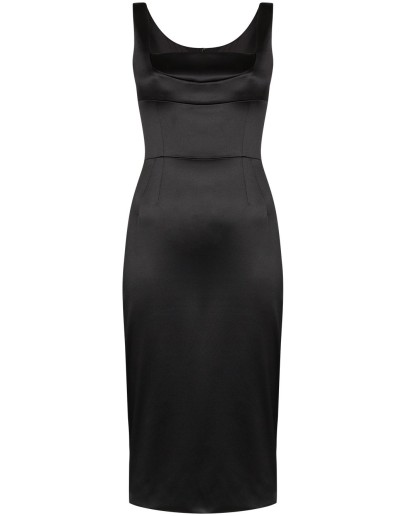 Duchess fitted midi dress