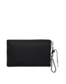 logo-embellished clutch bag 