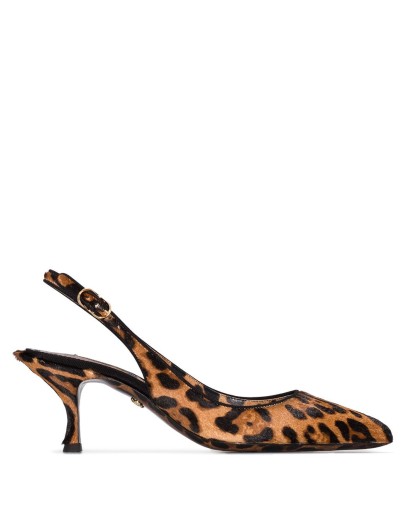 leopard print slingback pumps