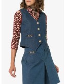 Horesbit denim waistcoat