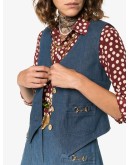 Horesbit denim waistcoat