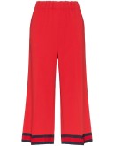 stripe-trimmed culottes