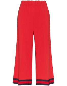 stripe-trimmed culottes