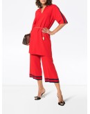 stripe-trimmed culottes