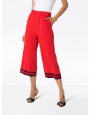 stripe-trimmed culottes