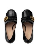 platform fringe loafers