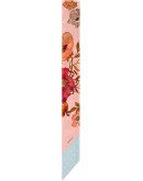 GG silk neck bow with Flora print