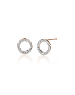 Riva Circle Stud Diamond earrings